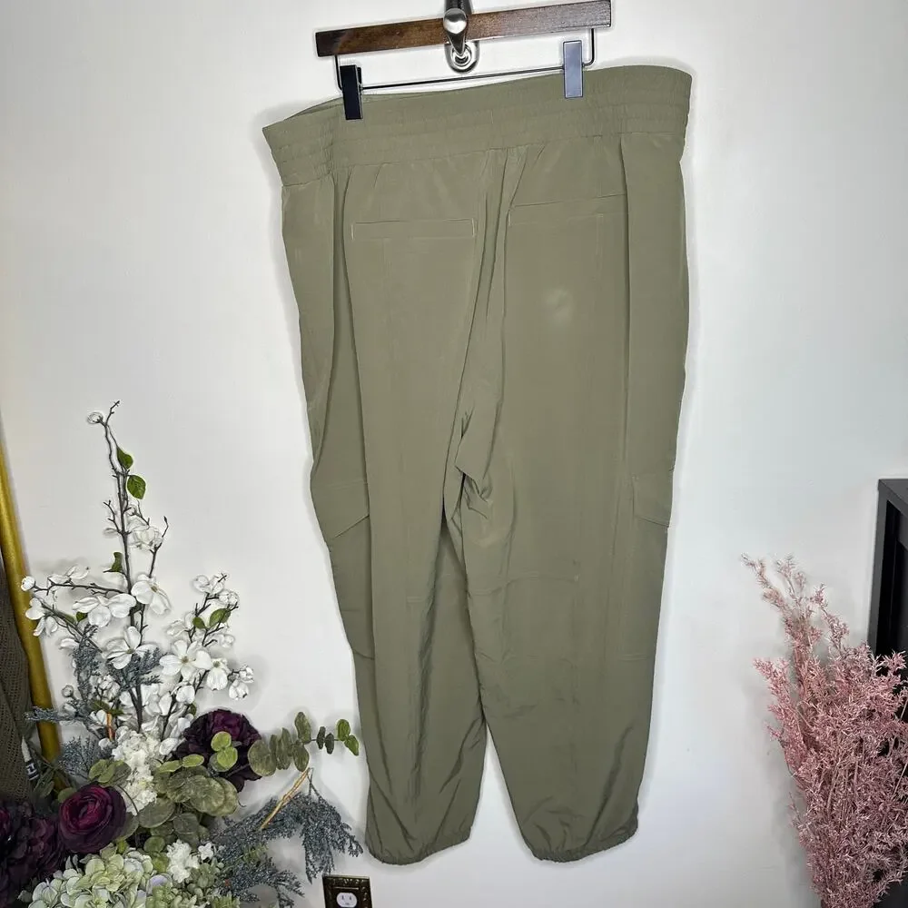 SPANX Out Of Office Cargo Joggers Pant Army Olive Green Sz 3X {3W27} - Picture 3 of 6